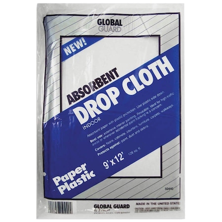 9X12 Globe Paper & Plastic Drop Cloth